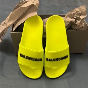 Balenciaga Neon Yellow Slides